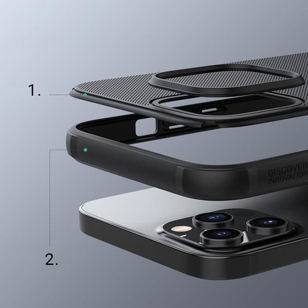 Nillkin Super Frosted Kuori iPhone 13 Pro Max - Musta Black