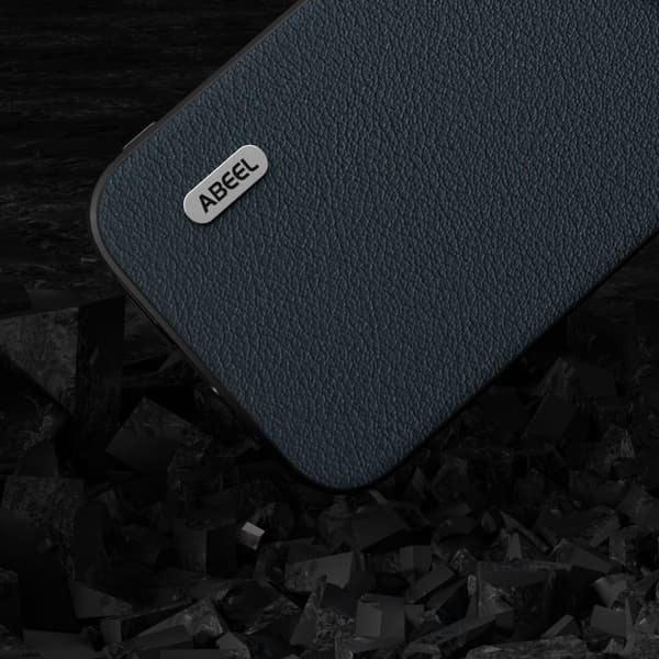 ABEEL Mobilskal till iPhone 15 Pro Max i Äkta Läder + PC + TPU - Grön