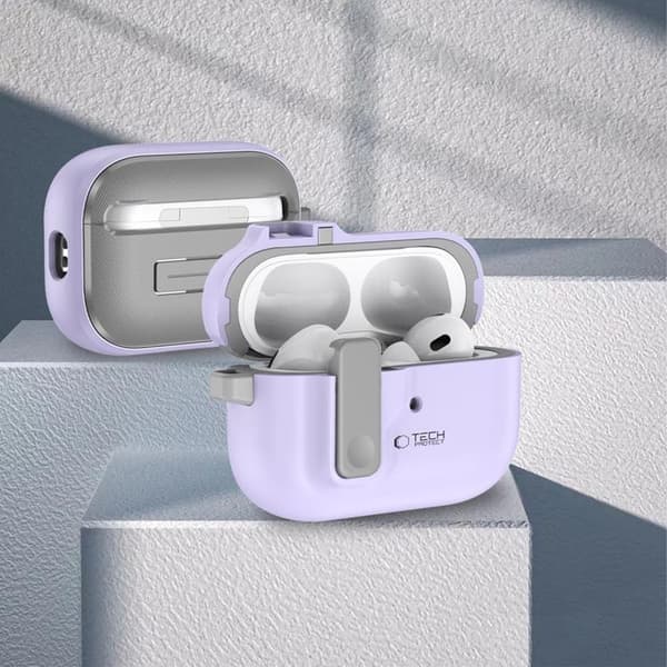 Tech-Protect Apple Airpods Pro 1/2 Taske Slim Hook - Lavendel Lila
