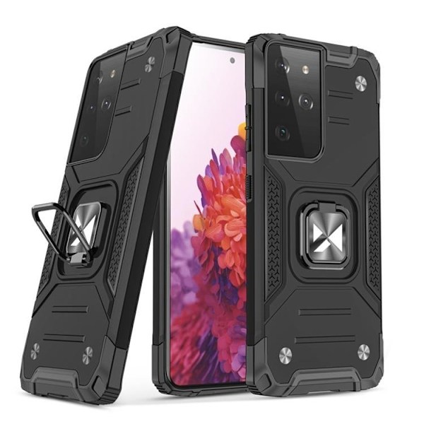 Wozinsky Ring Armor Skal Galaxy S22 Ultra - Svart Svart
