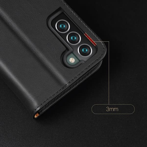 Dux Ducis Hivo Ægte Læder Etui Galaxy S22 Plus - Sort Black