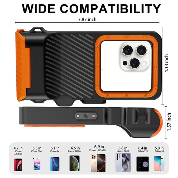 Tech-Protect Universala Vattentät Mobilväskor Diving - Svart/Orange Orange