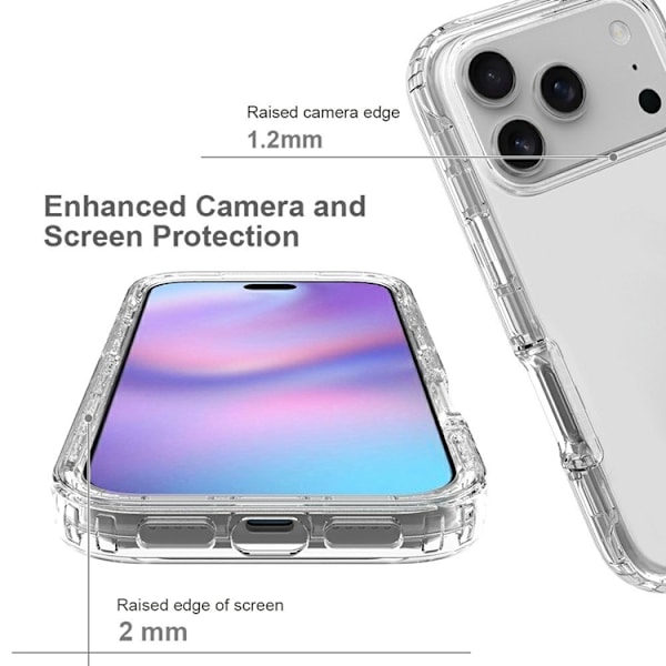 Mobilskal till iPhone 17 Pro Gradient Färg PC + TPU Röd