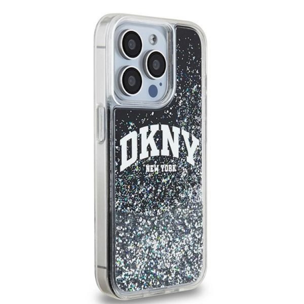 DKNY iPhone 14 Pro Mobilskal Liquid Glitter Big Logo - Svart Svart