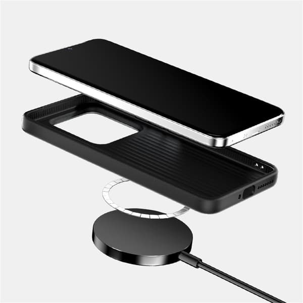 ABEEL Mobilskal till Xiaomi 15 PC TPU Aluminium PU Läder MagSafe - Textur 2