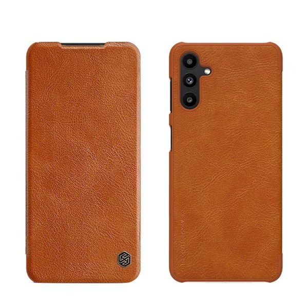 Nillkin Galaxy A13 5G Fodral Qin läder Holster - Brun
