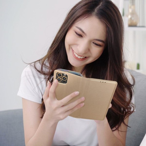 Smart Wallet -kotelo Samsung Galaxy S21 Plus Gold -puhelimelle