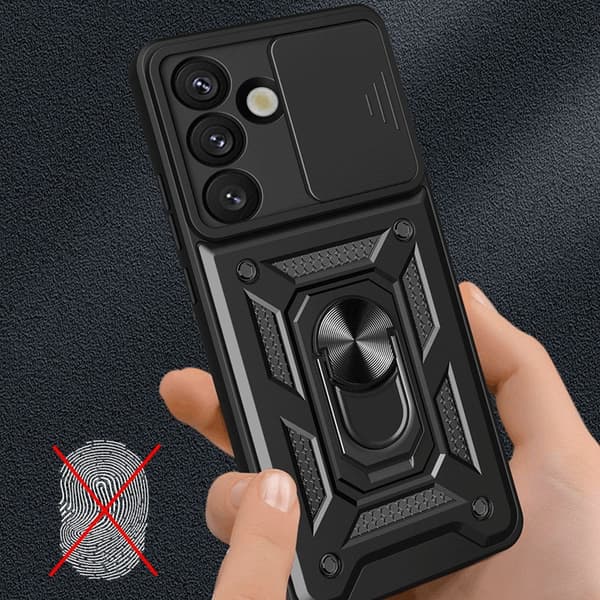 Mobilskal till Galaxy S25 Plus Hybrid Armor Camshield - Röd R