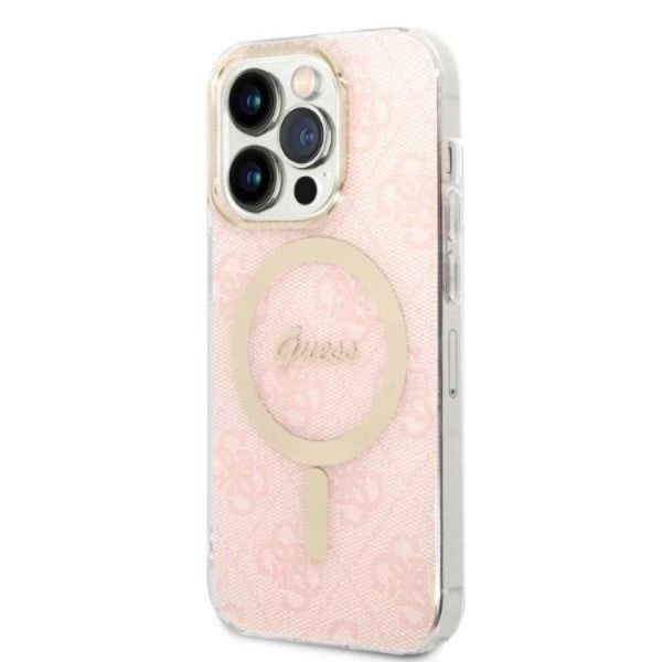 GUESS iPhone 14 Pro Magsafe Cover 4G Print + langaton laturi - Ro