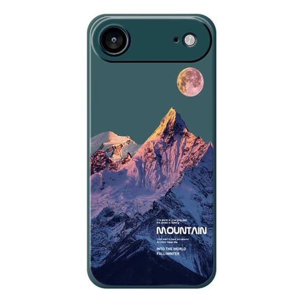 Mobilskal till iPhone Air Blue Snow Mountain Pattern TPU - Grön Grön