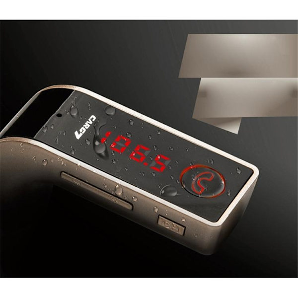 Bil Bluetooth MP3-Spelare FM-Sändare USB-Billaddare G7 - Silver Silver
