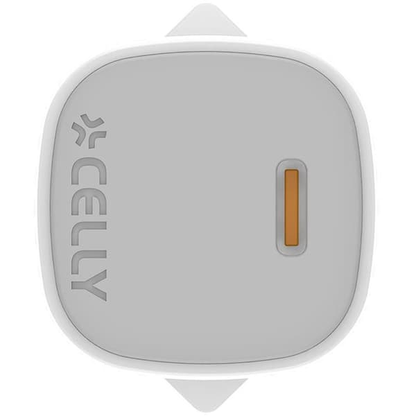 Celly Snabbladdare GaN 1 x USB-C PD 25W + USB-C Kabel - Vit Vit