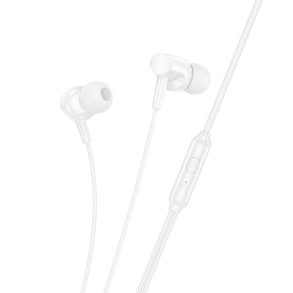 HOCO Trådbundna Hörlurar Jack 3.5 mm Mikrofon M122 - Vit Vit