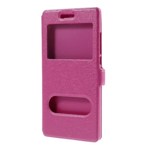 Fönsterfodral till Huawei Ascend P8 - Rosa Rosa