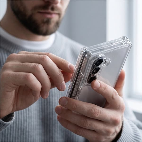 Tech-Protect Mobilskal För Galaxy Z Fold 8 Ultra Flexair Hybrid - Clear