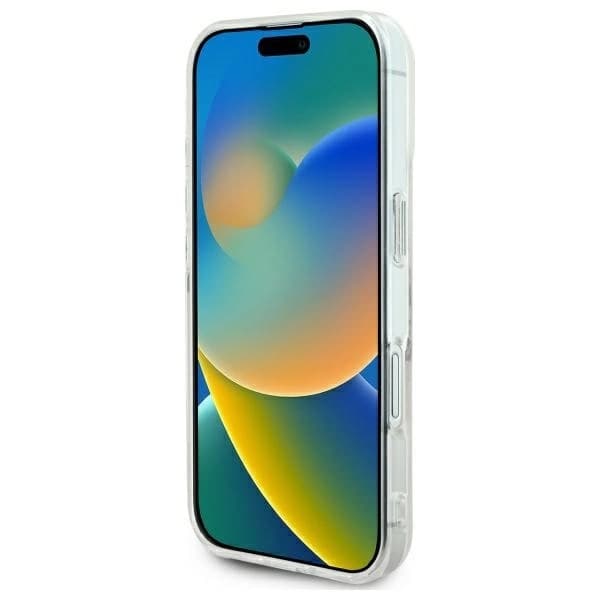 Guess Telefontaske til iPhone 16 Plus IML Hjerte - Gennemsigtig Transparent