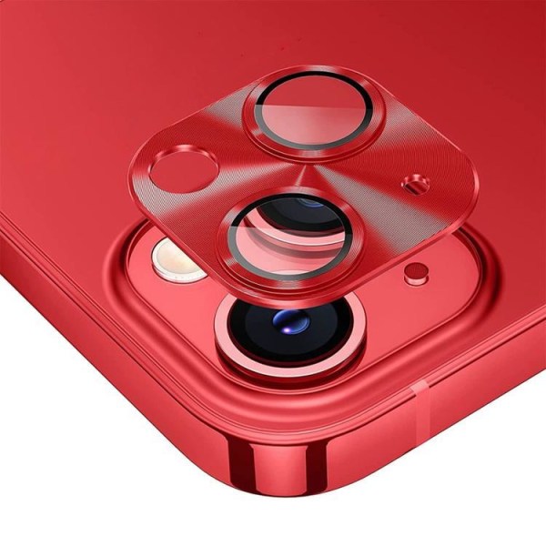 ENKAY iPhone 14/14 Plus -kameran linssin suojus karkaistua lasia - punainen