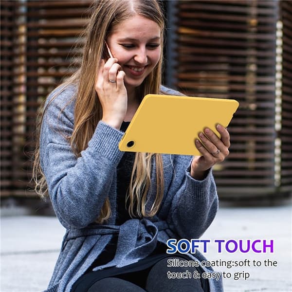 Mobilskal till Galaxy Tab A9 Silikon Anti-Scratch - Gul Gul