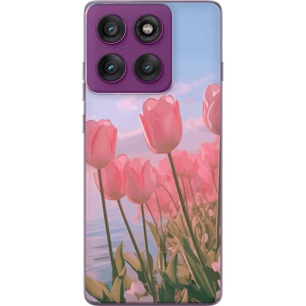 Mobilskal till Motorola Edge 60 Pro med Rosa Tulpaner