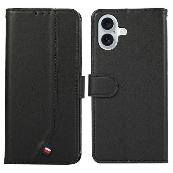 iPhone 17 Konstläder Plånboksfodral RFID-Skydd - Svart Svart