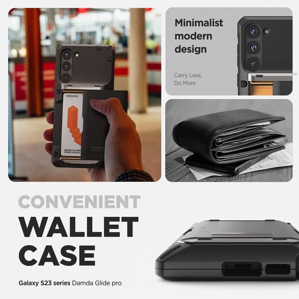 VRS DESIGN Damda Glide Pro -kotelo Galaxy S23 Plus - Musta Svart