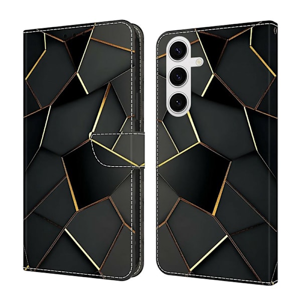 Plånboksfodral för Samsung Galaxy S26 Plus Fällbart Ställ - Svart Gold