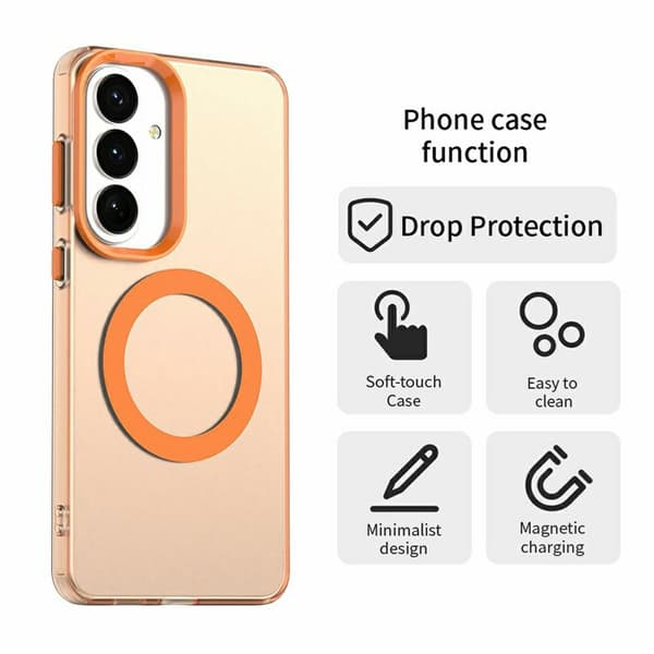 Mobilskal för Samsung Galaxy S26 Plus Magnetiskt Anti Drop - Orange