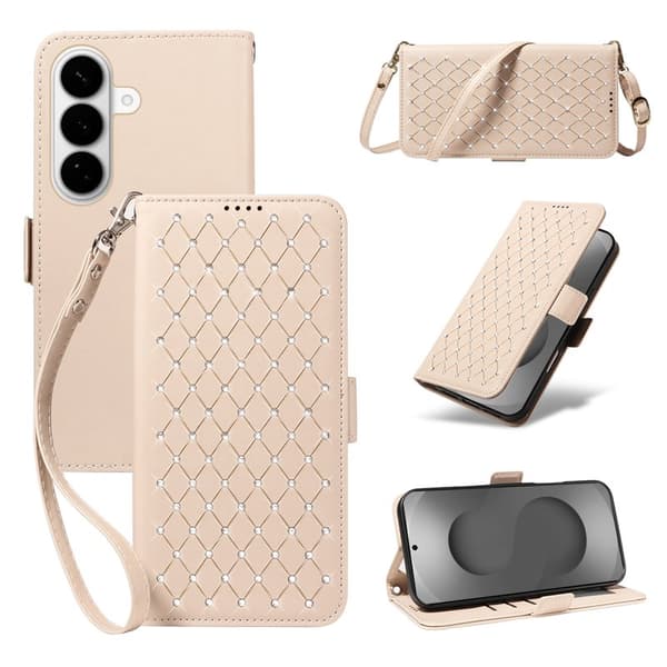 Plånboksfodral för Samsung Galaxy S26 Plus Konstläder - Aprikos