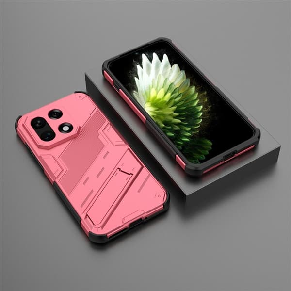 Mobilskal till OnePlus 15 PC + TPU Shockproof Kickstand - Rosa Rosa