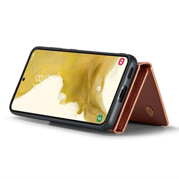 DG.MING M3 Series Konstläder Plånboksfodral för Samsung Galaxy S23+ Roséguld