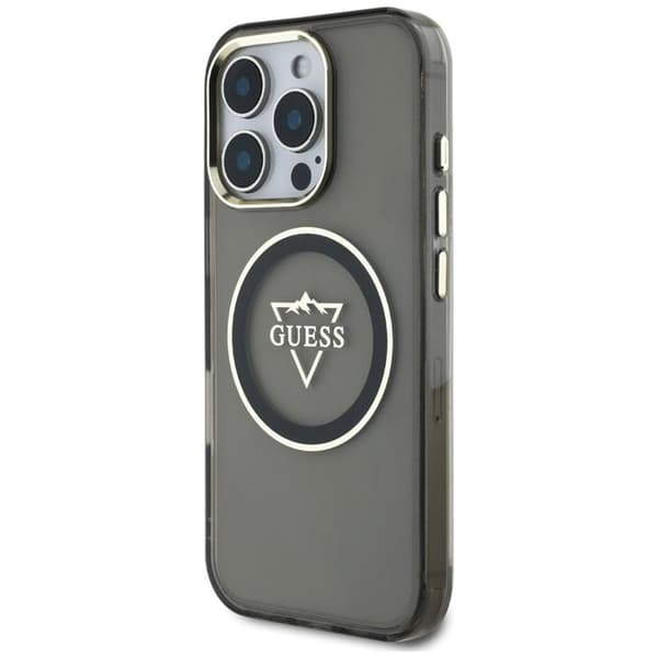 Guess Telefontaske til iPhone 16 Pro Max MagSafe IML Mountain Logo - Sort Black