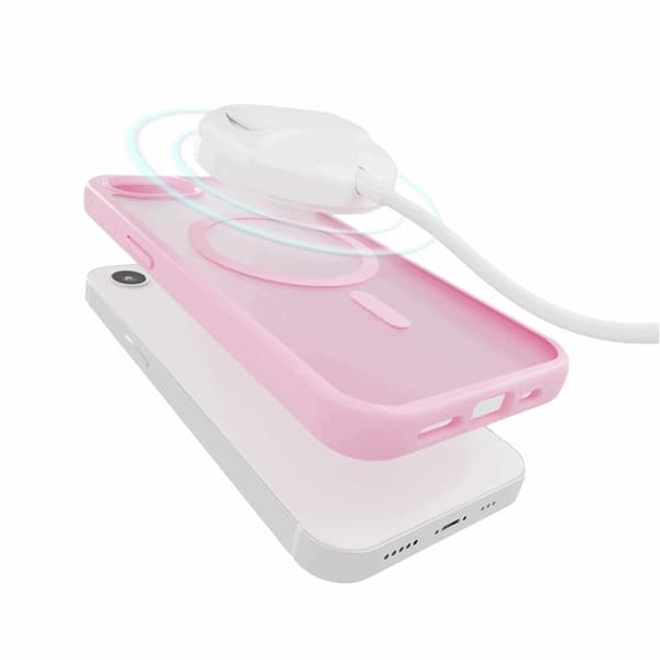 Puro Telefontaske til iPhone 16e Magsafe Gradient TPU - Lyserød Rosa