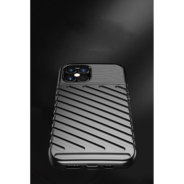 Thunder Twill Texture Skal iPhone 12 & 12 Pro - Svart Svart