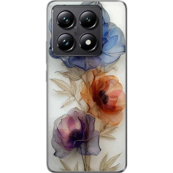 Mobilskal till Xiaomi 14T Pro med Silkesblommor
