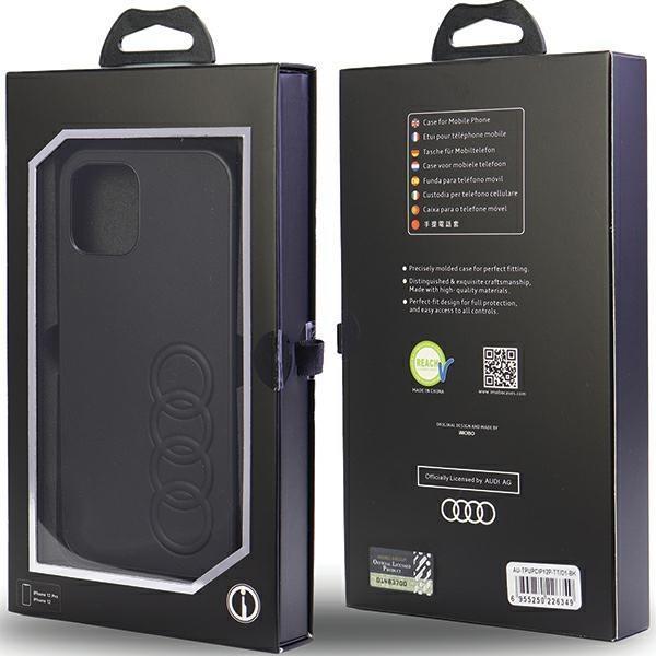 Audi iPhone 11 Pro matkapuhelimen suojakuori synteettistä nahkaa - musta