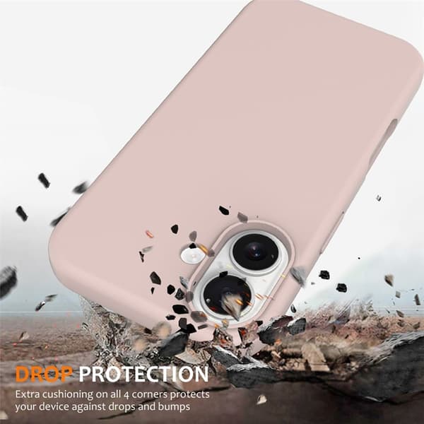 Mobilskal till iPhone 17 MagSafe Silikon Anti-Drop - Rosa Rosa