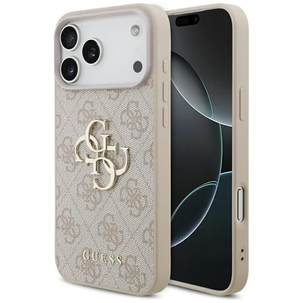 Guess Telefontaske til iPhone 17 Pro Max 4G Stort Logo - Lyserød Rosa
