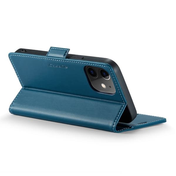 CASEME 023 Stand Plånboksfodral iPhone 12 mini Konstläder Blå