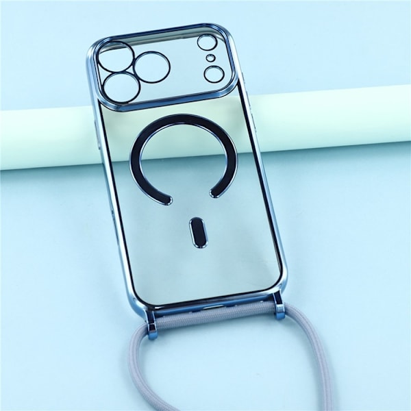 Mobilskal till iPhone 17 Pro Max MagSafe Electroplating TPU - Blå Blå