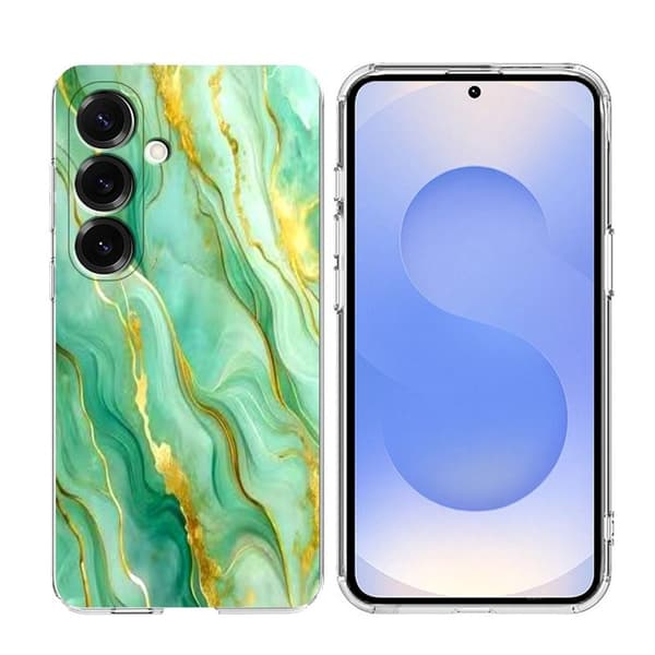 Mobilskal till Samsung Galaxy S26/S26 Pro Marmor Mönster TPU - Grön