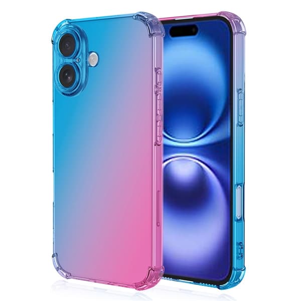 Mobilskal till iPhone 17 Gradient Color TPU Anti-Drop - Blå/Rosa Blå