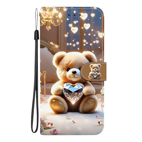 Plånboksfodral för Samsung Galaxy S26 Plus Konstläder Stativ - Diamond Bear