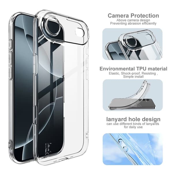 IMAK Mobilskal till iPhone Air Shockproof TPU UX-5 - Clear Transparent