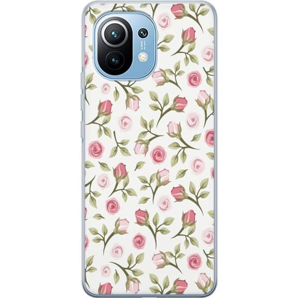 Telefontaske til Xiaomi Mi 11 med blomster