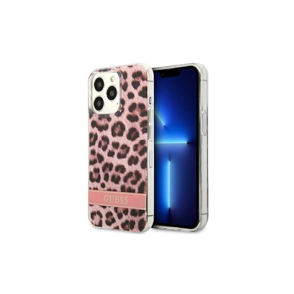 iPhone 13 Pro Cover Lyserød Leopard Electro Stripe Rosa