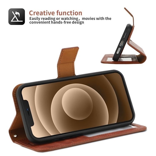 iPhone 15 Plus Plånboksfodral 2-in-1 Detachable - Brun