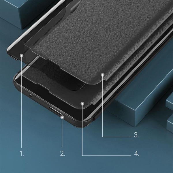 Eco Leather View Case Xiaomi Poco M4 Pro 5G - musta