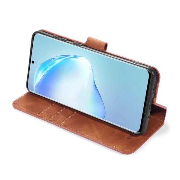 DG.MING Plånboksfodral Konstläder för Samsung Galaxy S20 Ultra - Brun