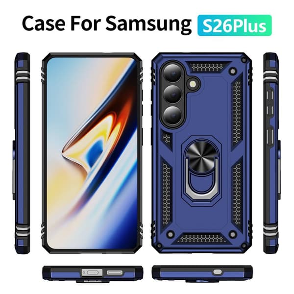 Mobilskal för Samsung Galaxy S26 Plus PC + TPU med Kickstand - Blå