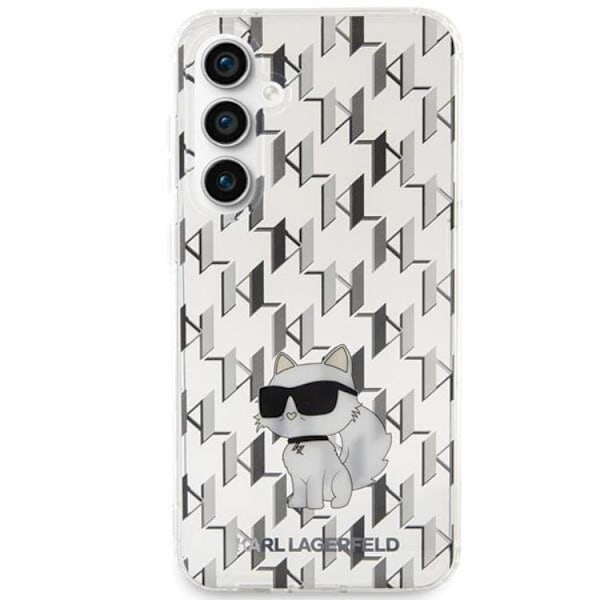 Karl Lagerfeld Galaxy S23 FE Mobilskal Monogram Choupette - Transaprent